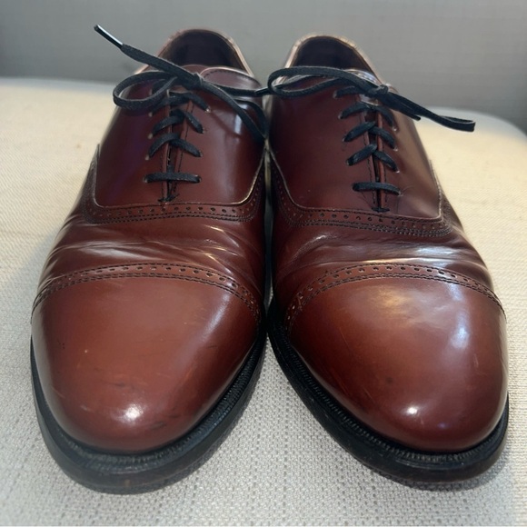 Hanover MasterFlex Cognac Cap Toe Oxfords Men’s Size 10 D/B Vintage GC - Picture 3 of 12